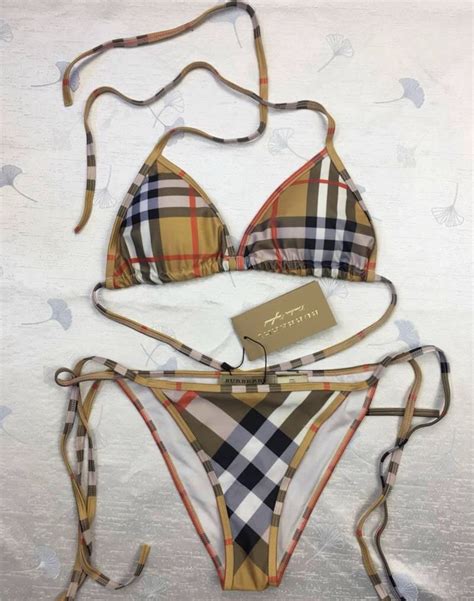 burberry swimsuit nordstrom|Burberry dupe bikini.